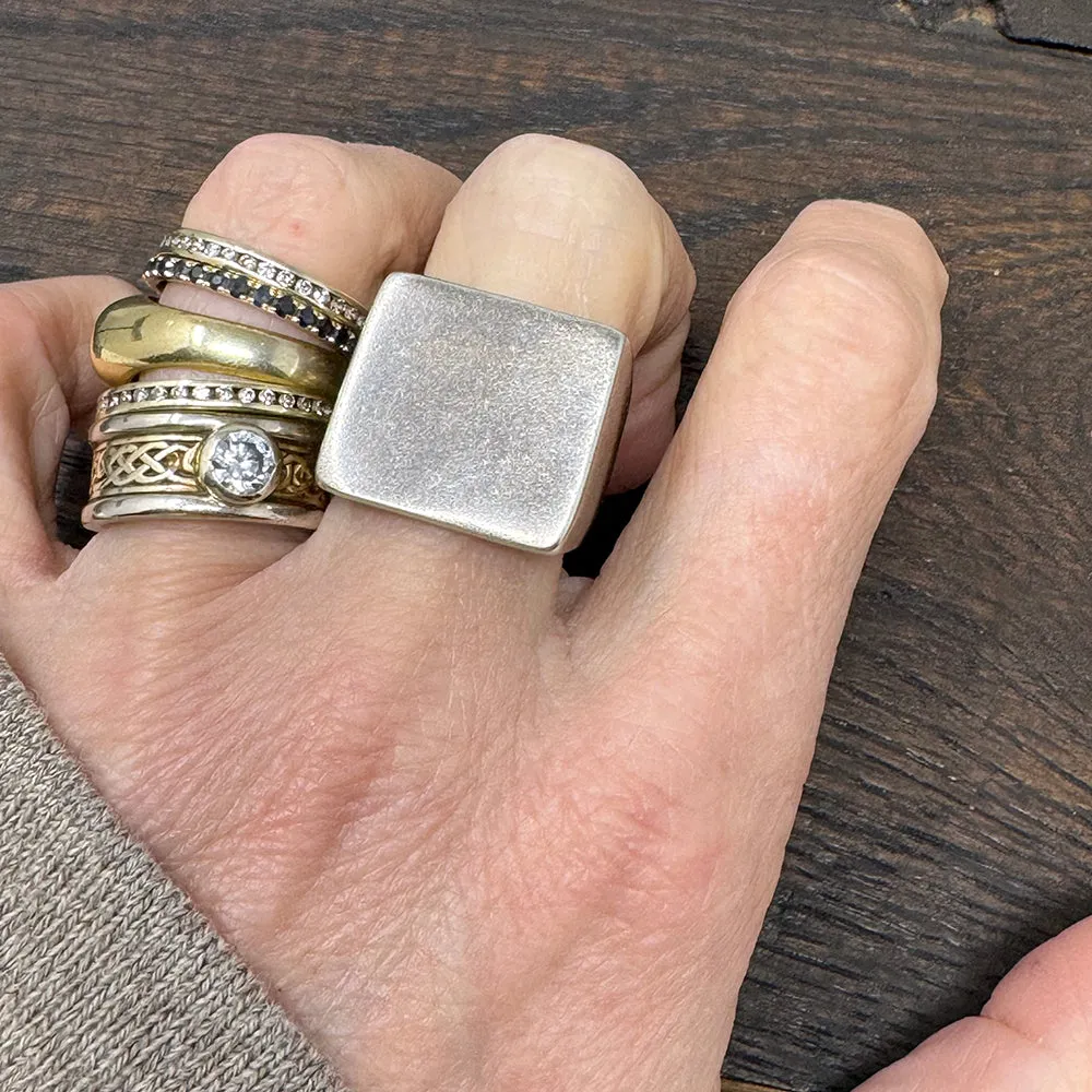 Sterling Silver Square Ring