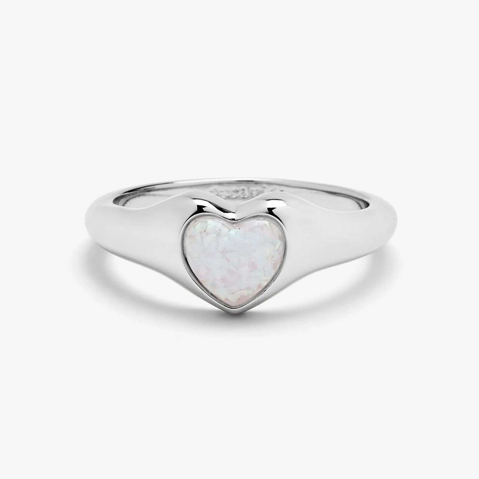 Stone Heart Signet Ring