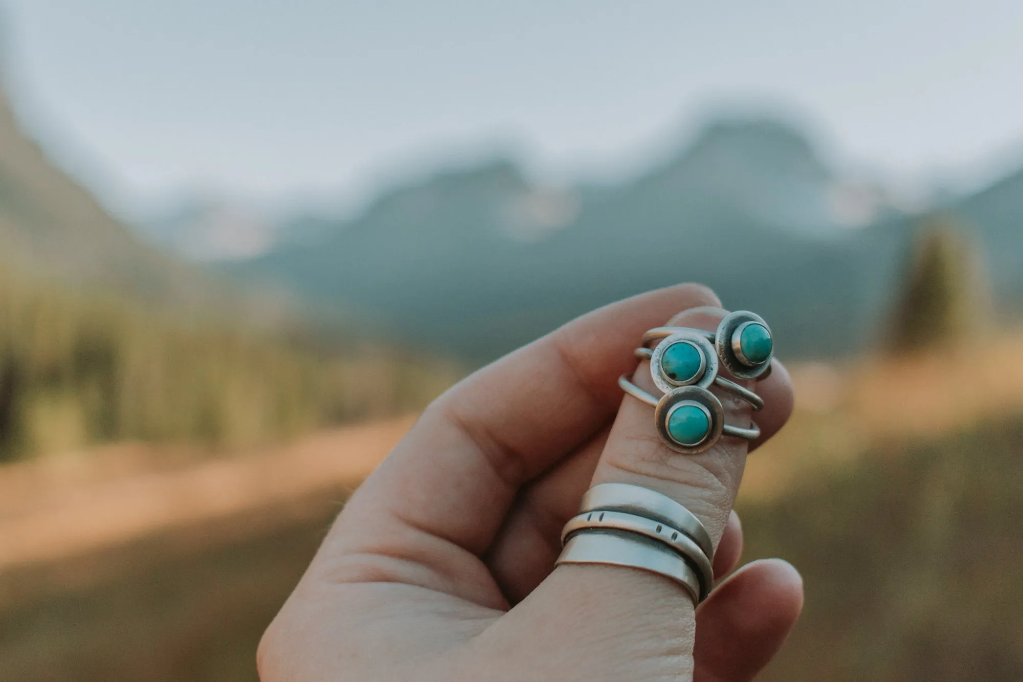 Stone Stacking Ring with Turquoise - a few left in size 7.5!