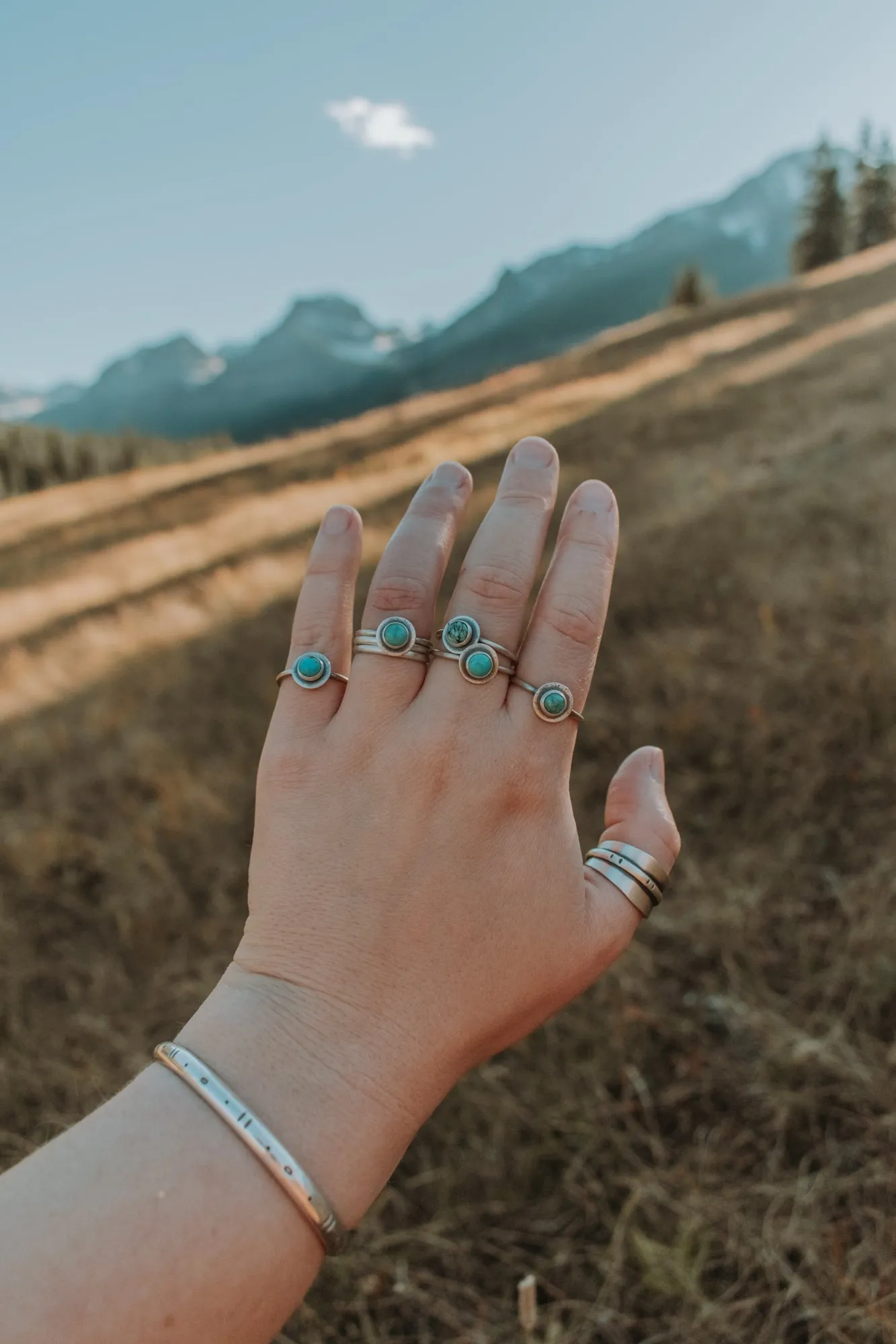 Stone Stacking Ring with Turquoise - a few left in size 7.5!