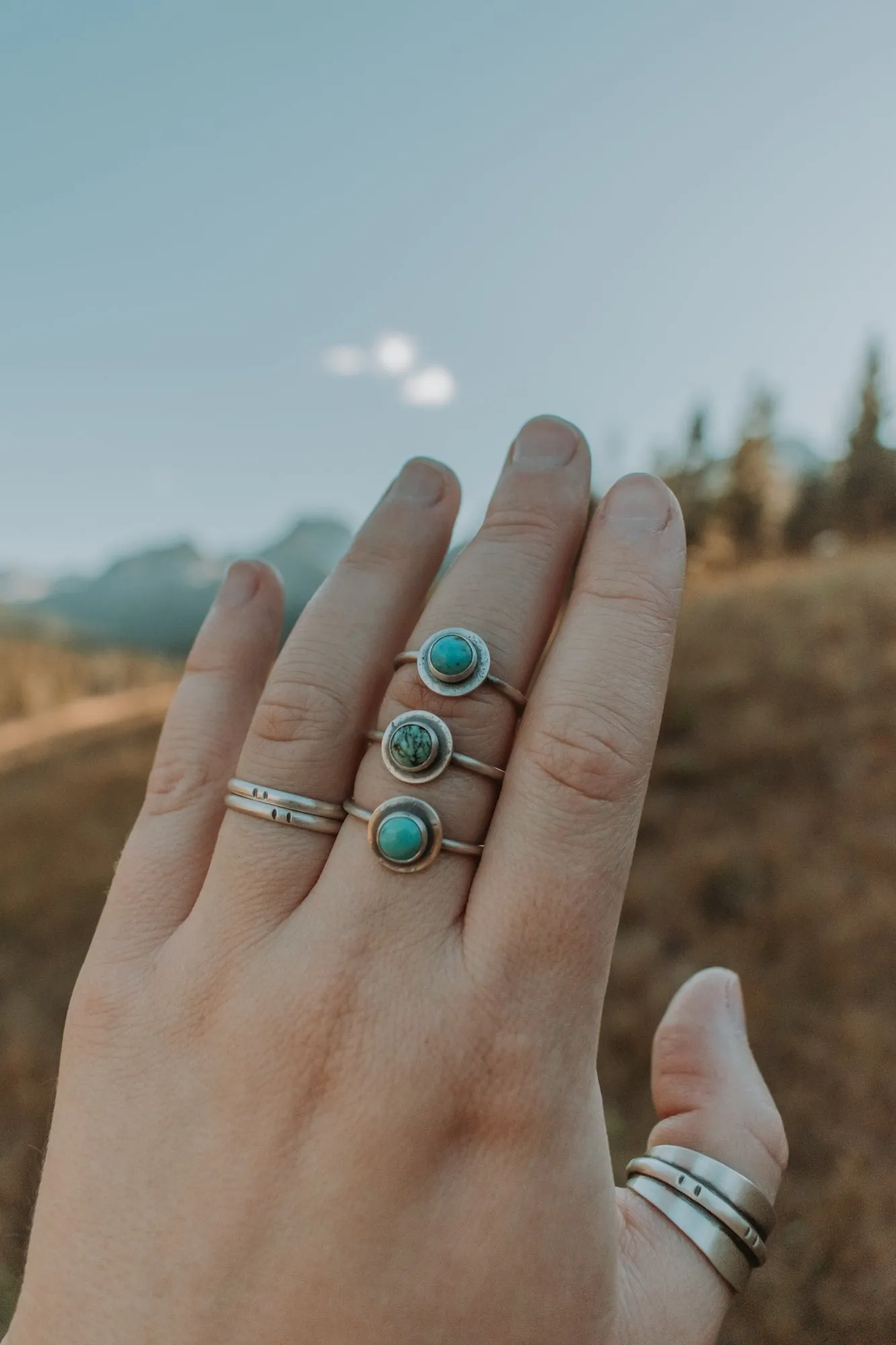 Stone Stacking Ring with Turquoise - a few left in size 7.5!
