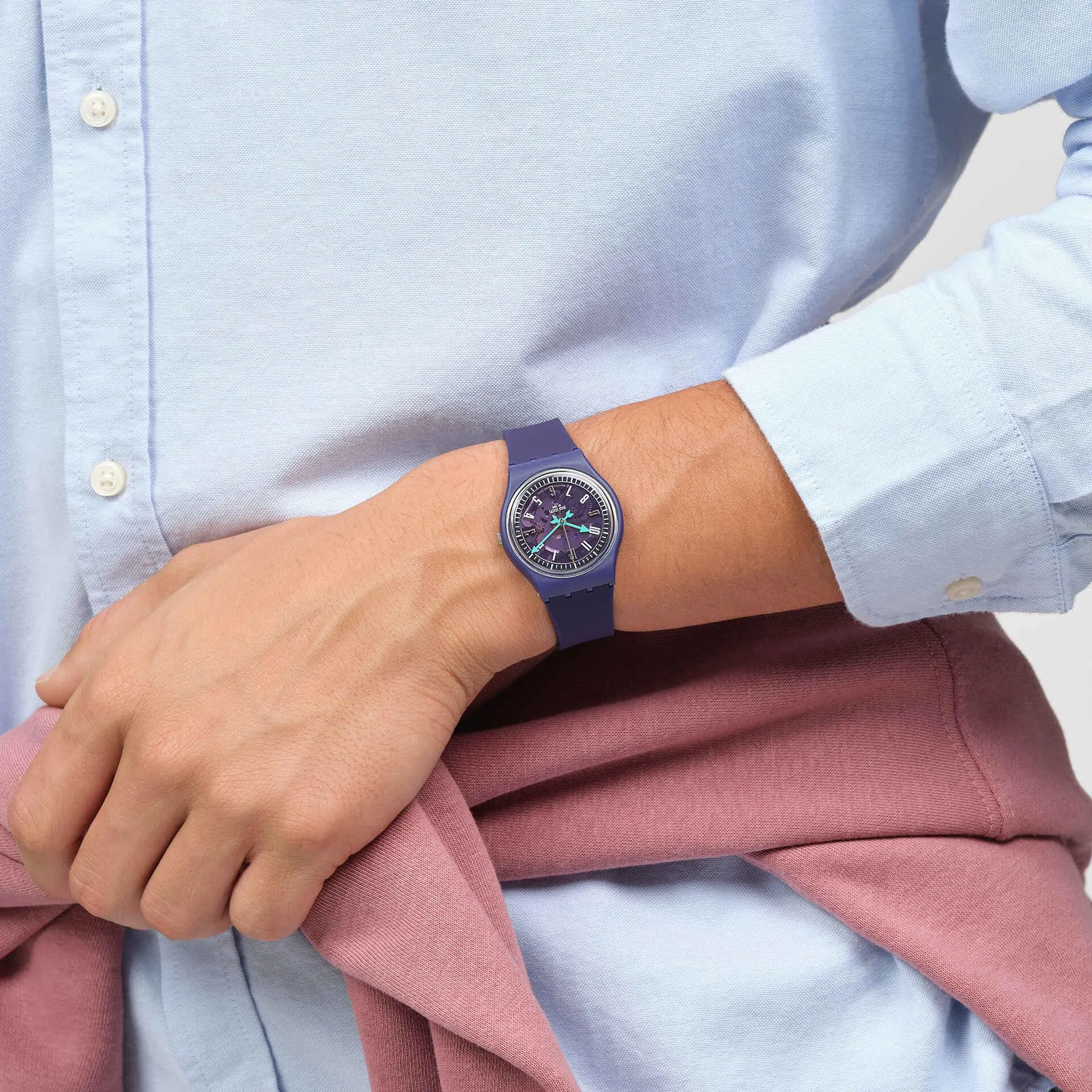 Swatch Photon Purple Originals Gent 34mm SO28V102 watch