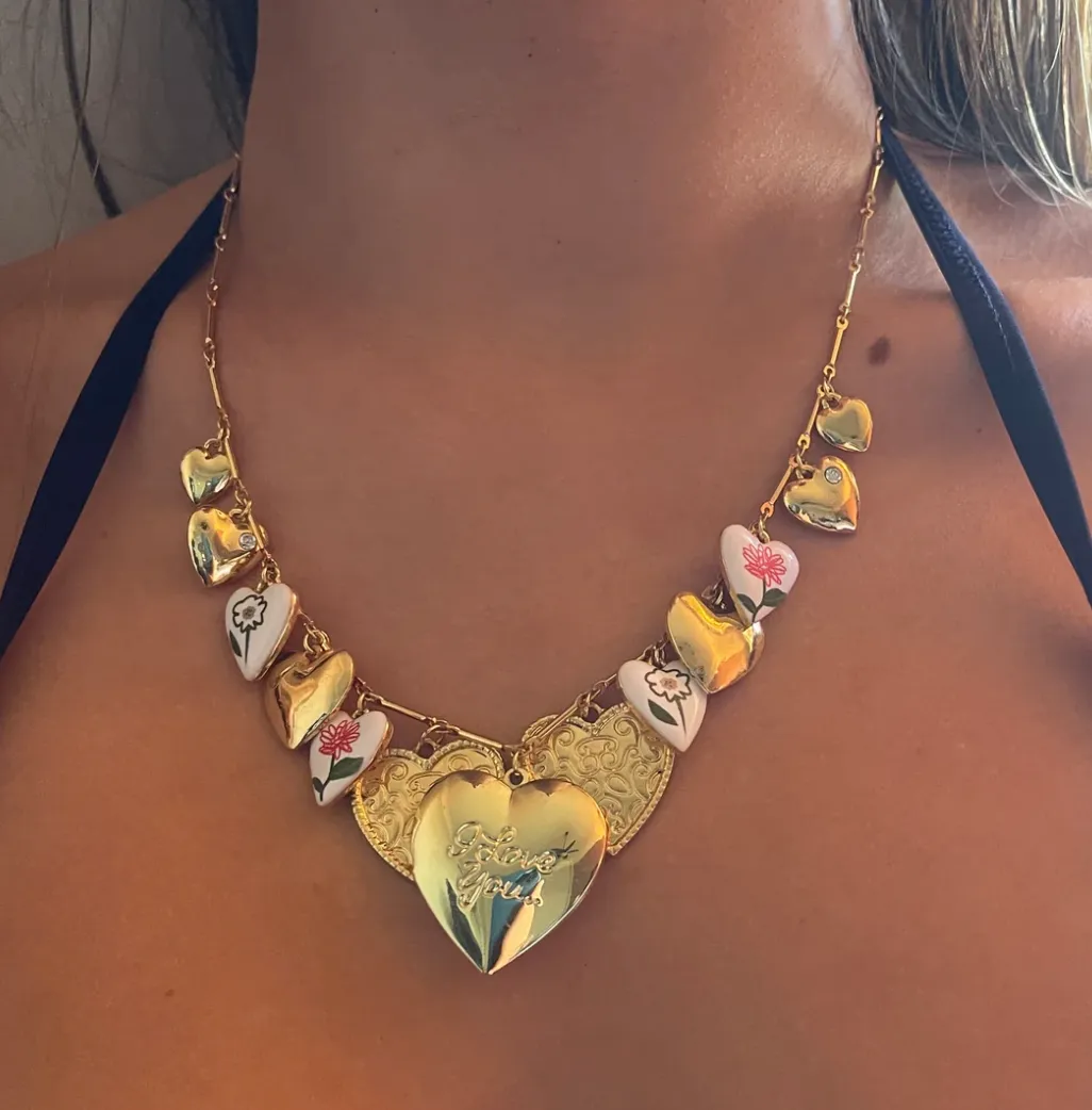 The Sage Vintage - All Hearts Charm Necklace
