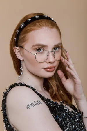 Thin Metal Frame Oval Frame Fashion Glasses