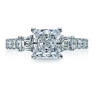 Three Stone Princess Cut Diamond Engagement Ring