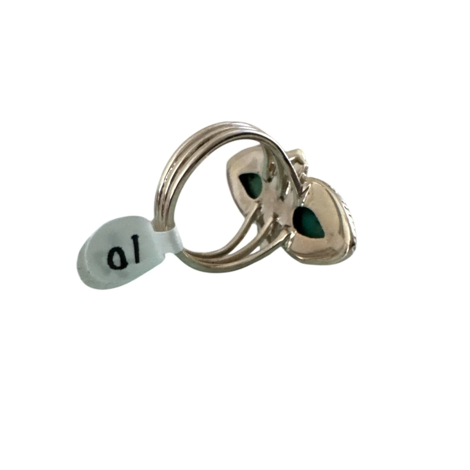 Tibetan Turquoise Solid 925 Sterling Silver Ring 10