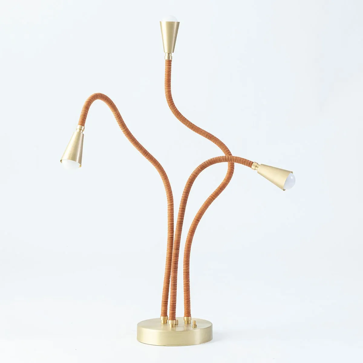 Trident Table Lamp Brushed Brass For Eleish Van Breems