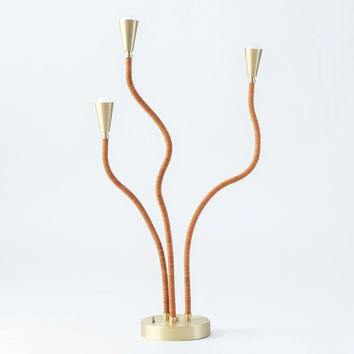 Trident Table Lamp Brushed Brass For Eleish Van Breems