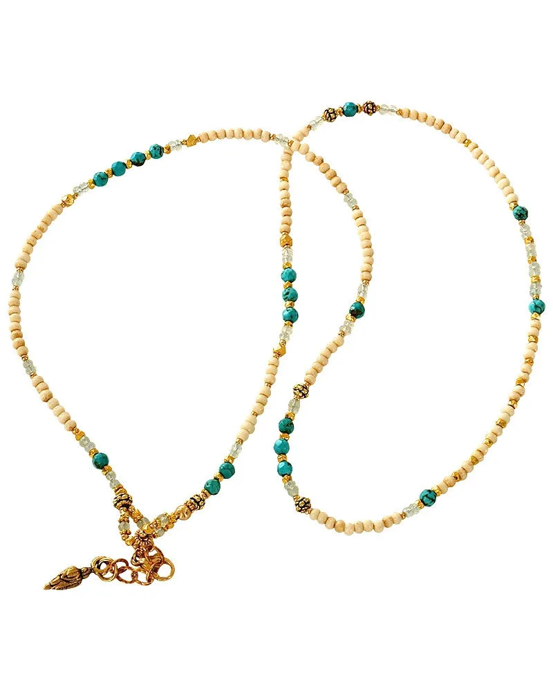 Turquoise & Aqua Marine 4X Wrap Bracelet