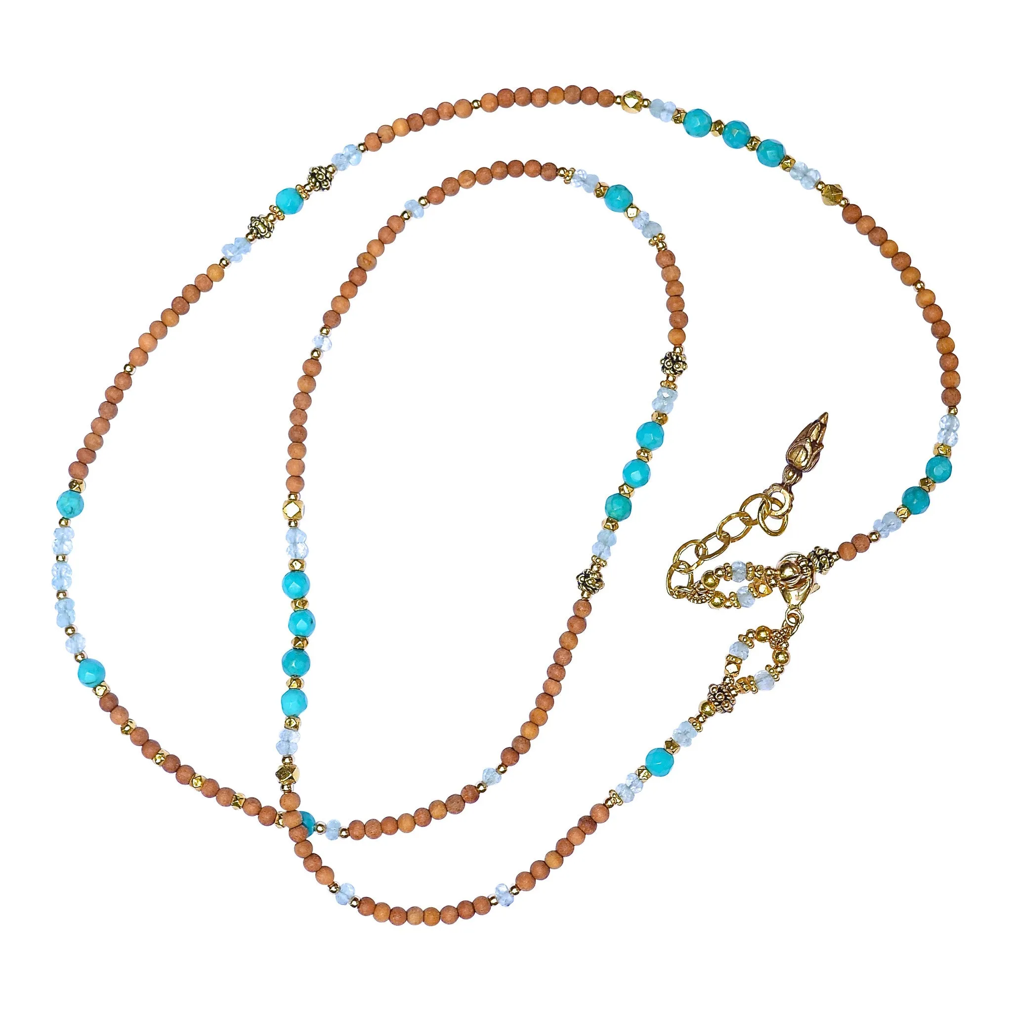Turquoise & Aqua Marine 4X Wrap Bracelet