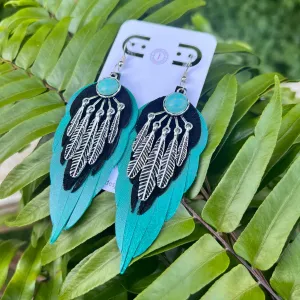 Turquoise Layer Feather