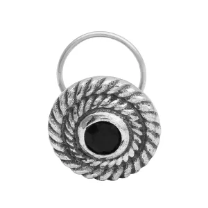 Unique Black Spinel Oxidized Nose Pin Vintage Style Indian Traditional Nose For Women