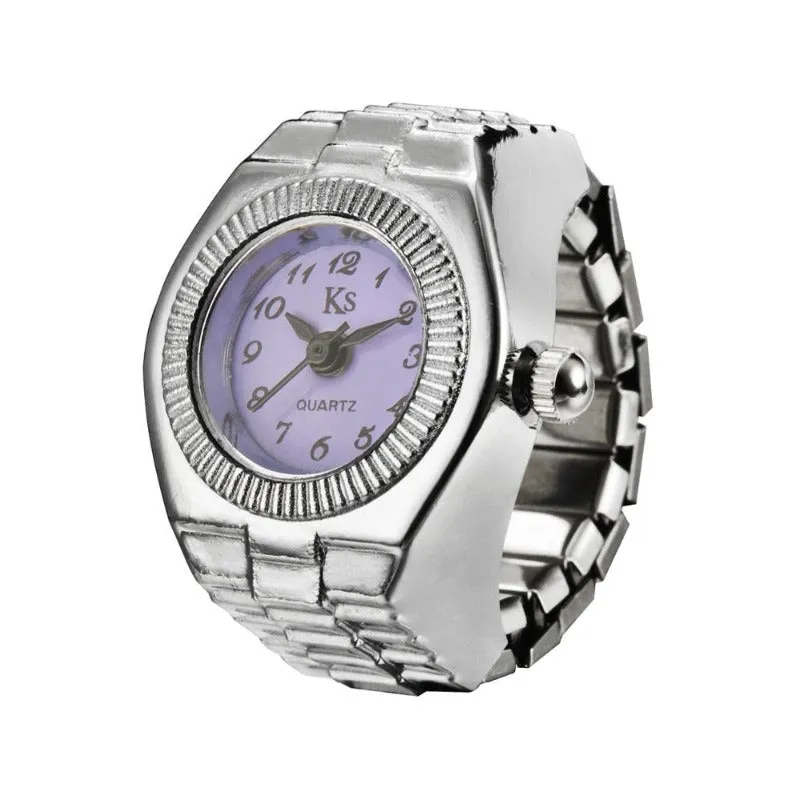 Unique Silver Watch Style Ring For Women Anniversary Party Jewelry