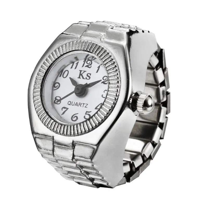 Unique Silver Watch Style Ring For Women Anniversary Party Jewelry