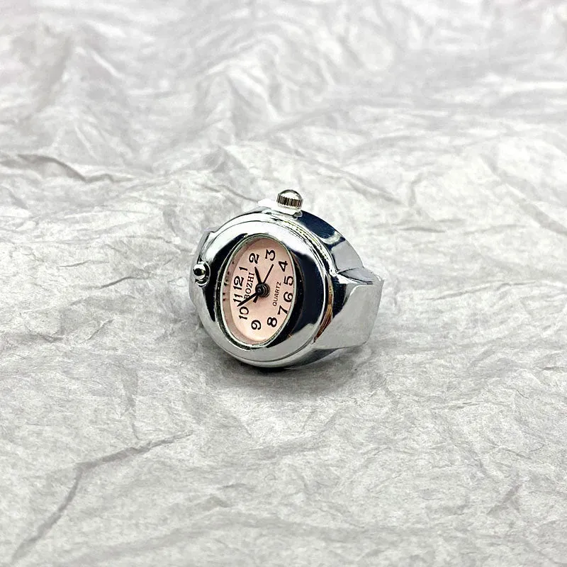 Unique Silver Watch Style Ring For Women Anniversary Party Jewelry