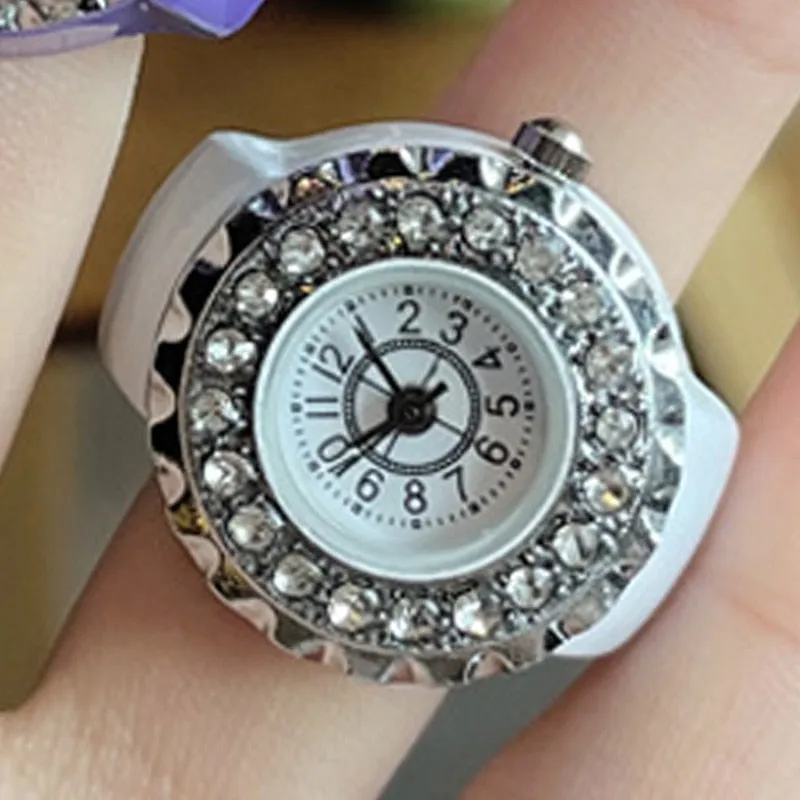 Unique Silver Watch Style Ring For Women Anniversary Party Jewelry
