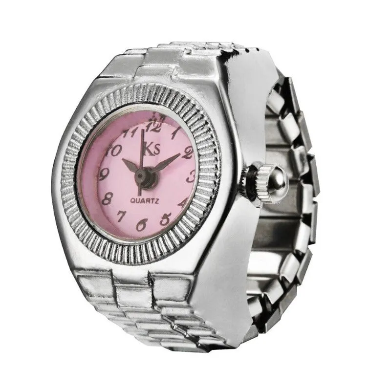 Unique Silver Watch Style Ring For Women Anniversary Party Jewelry