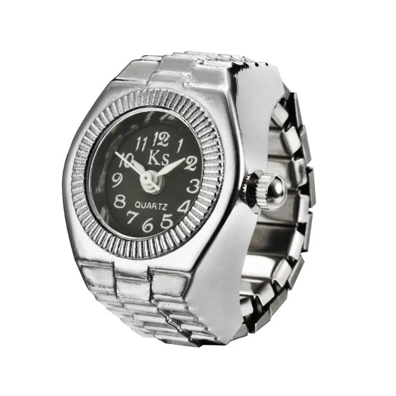 Unique Silver Watch Style Ring For Women Anniversary Party Jewelry