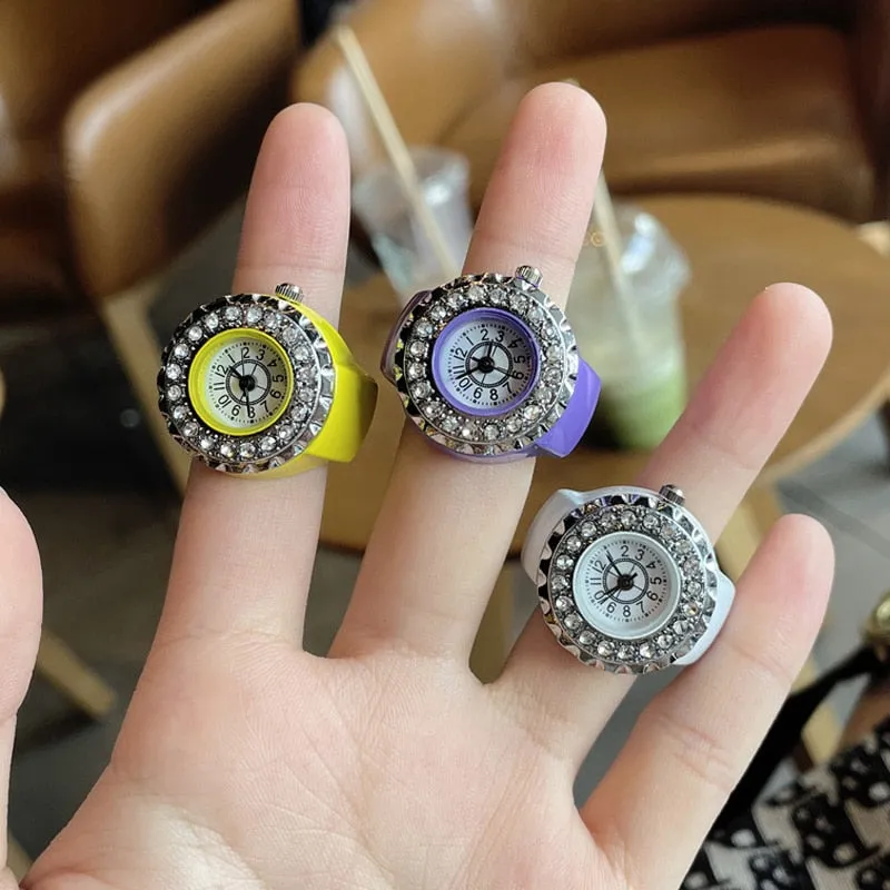 Unique Silver Watch Style Ring For Women Anniversary Party Jewelry