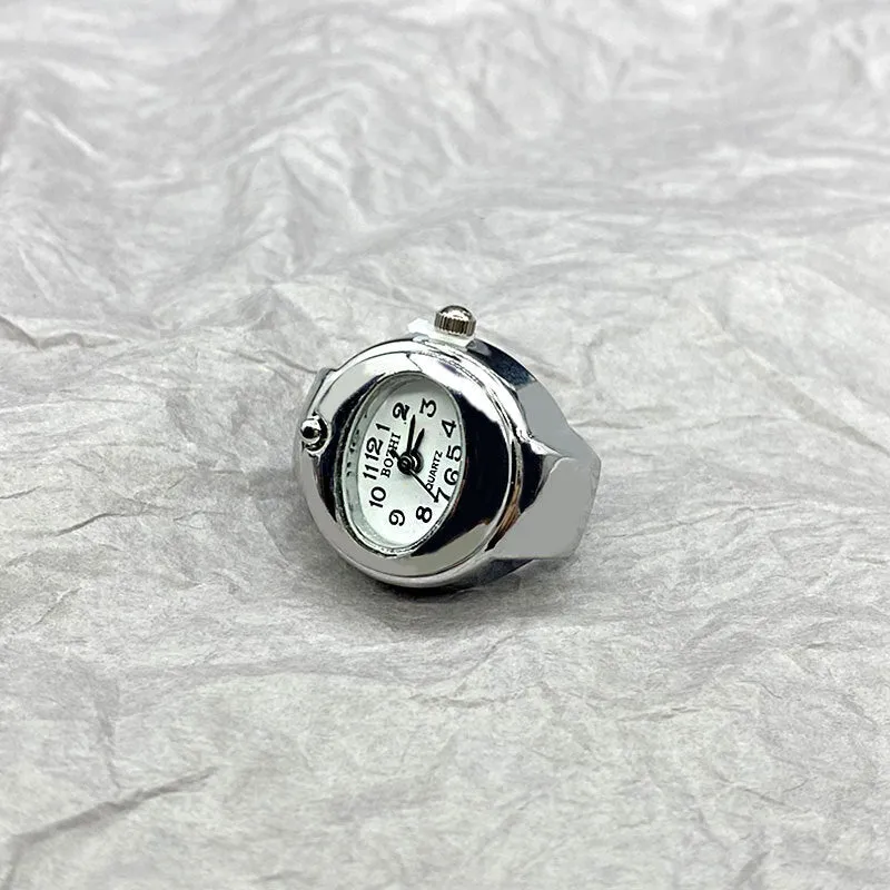 Unique Silver Watch Style Ring For Women Anniversary Party Jewelry