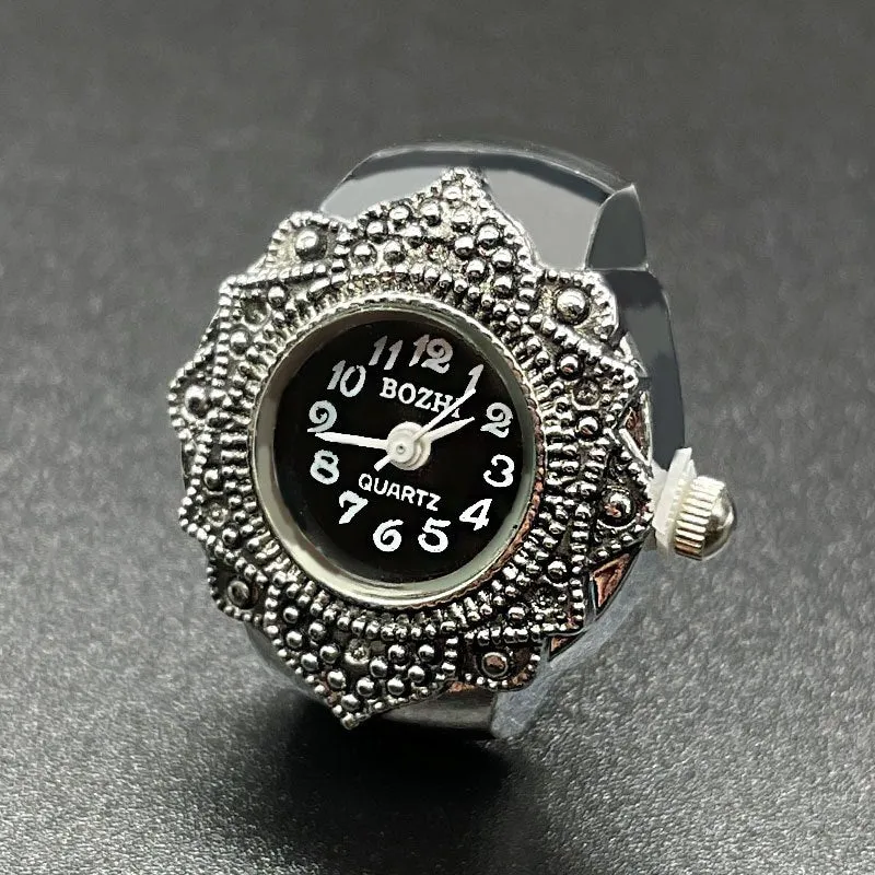 Unique Silver Watch Style Ring For Women Anniversary Party Jewelry