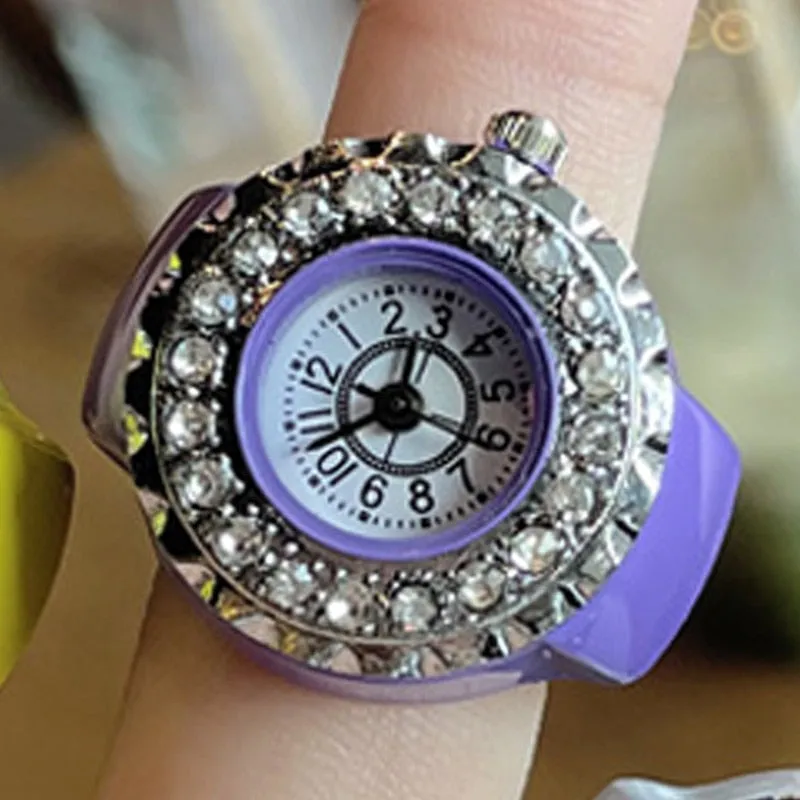 Unique Silver Watch Style Ring For Women Anniversary Party Jewelry