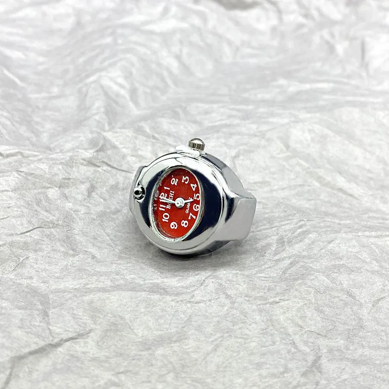 Unique Silver Watch Style Ring For Women Anniversary Party Jewelry