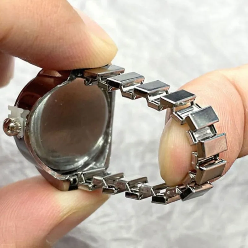 Unique Silver Watch Style Ring For Women Anniversary Party Jewelry