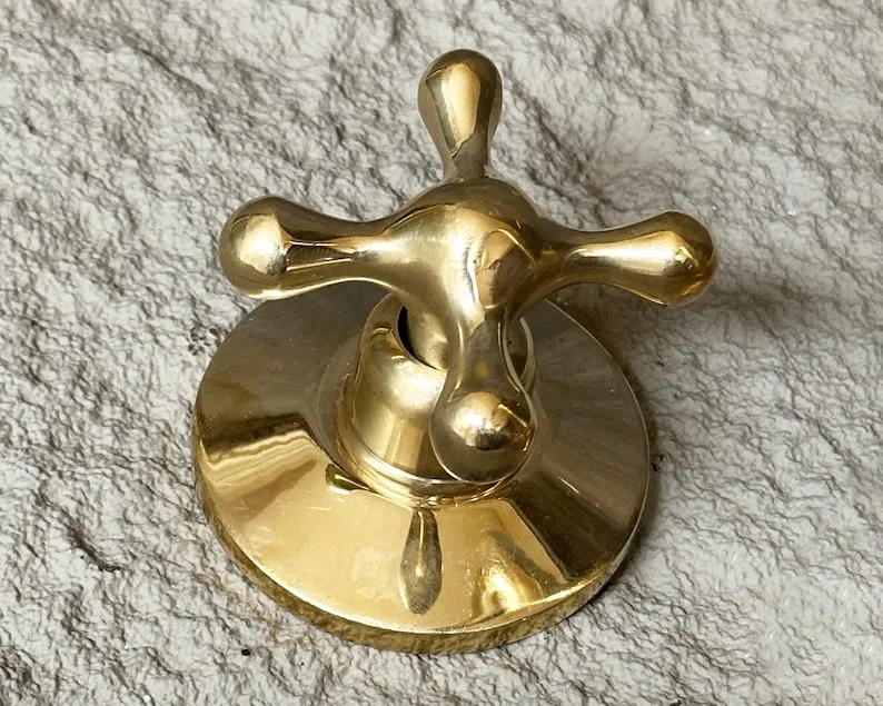 Unlacquered Brass Widespread Bathroom Faucet with Cross Handles