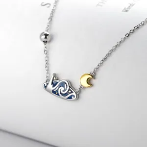 Van Gogh Starry Night Silver Necklace
