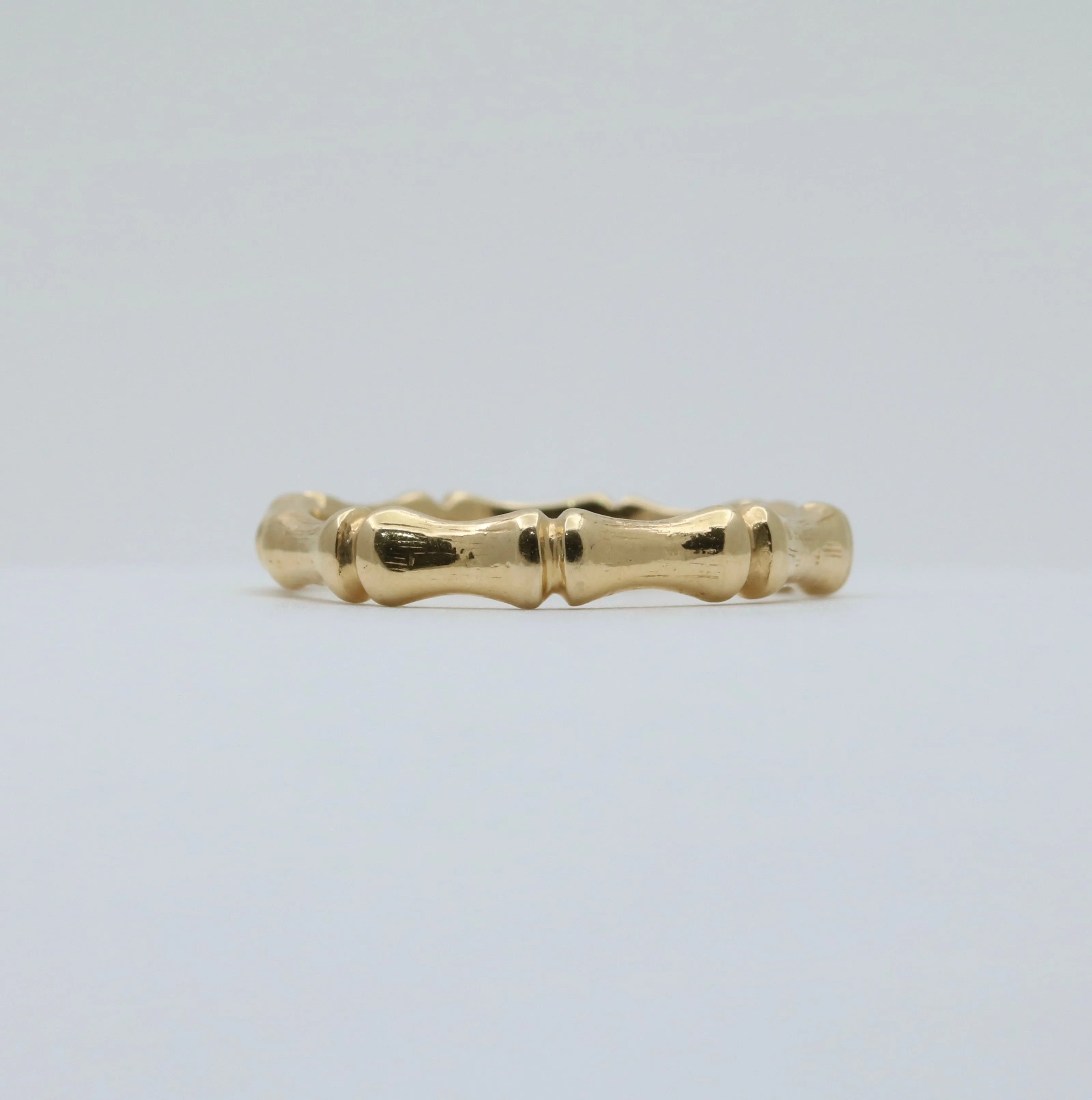 Vintage 14K Gold Bamboo Band, Size 6