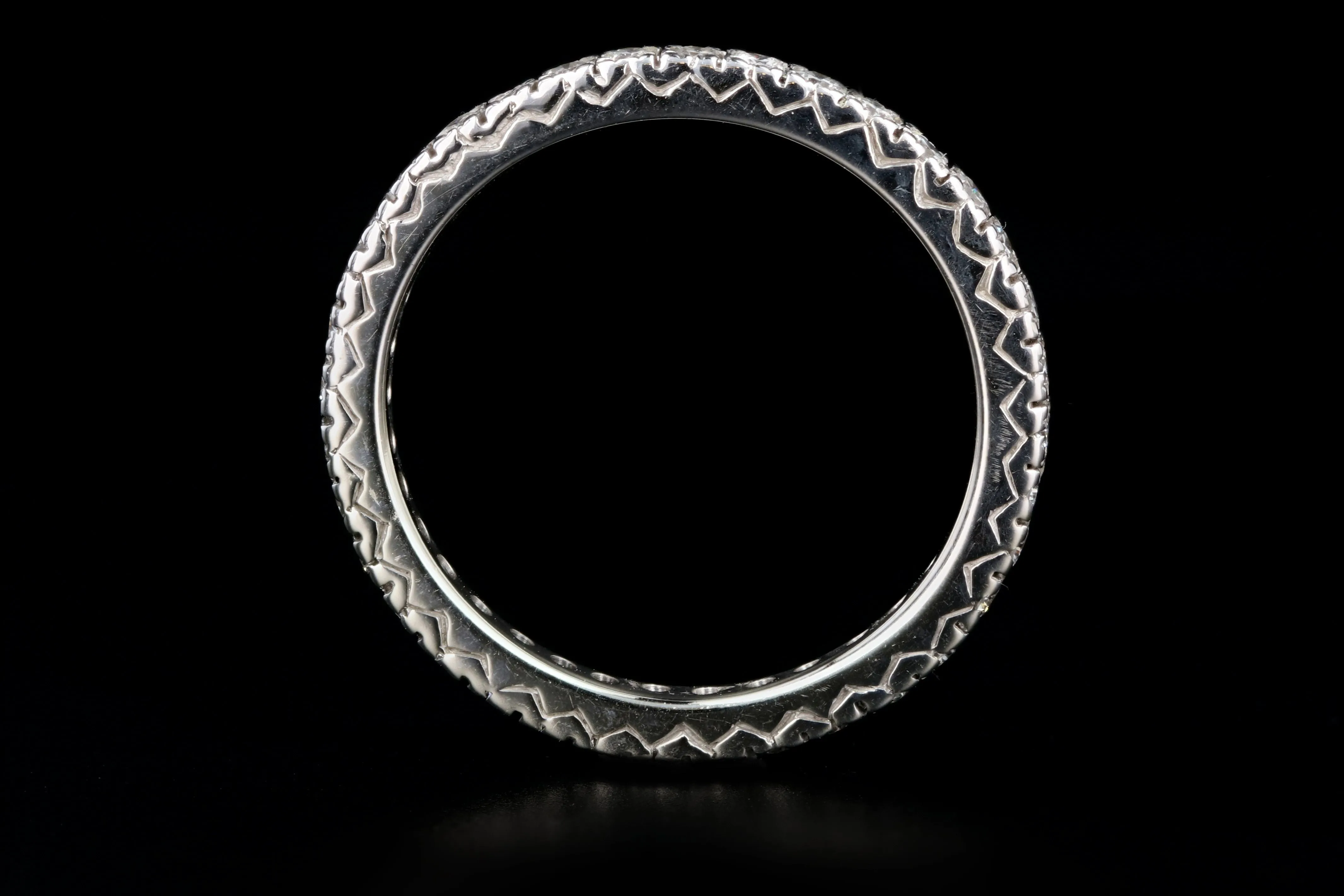 Vintage 14K White Gold .50 Carat Round Brilliant Cut Diamond Eternity Band