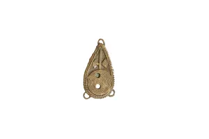 Vintage African Bronze Adjustable Tear Shaped Shield Ring