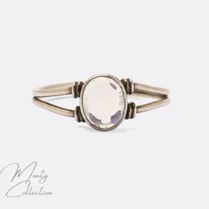 Vintage Blue Moonstone Solitaire Ring