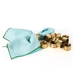 Vintage Brass Napkin Rings - Set of 12
