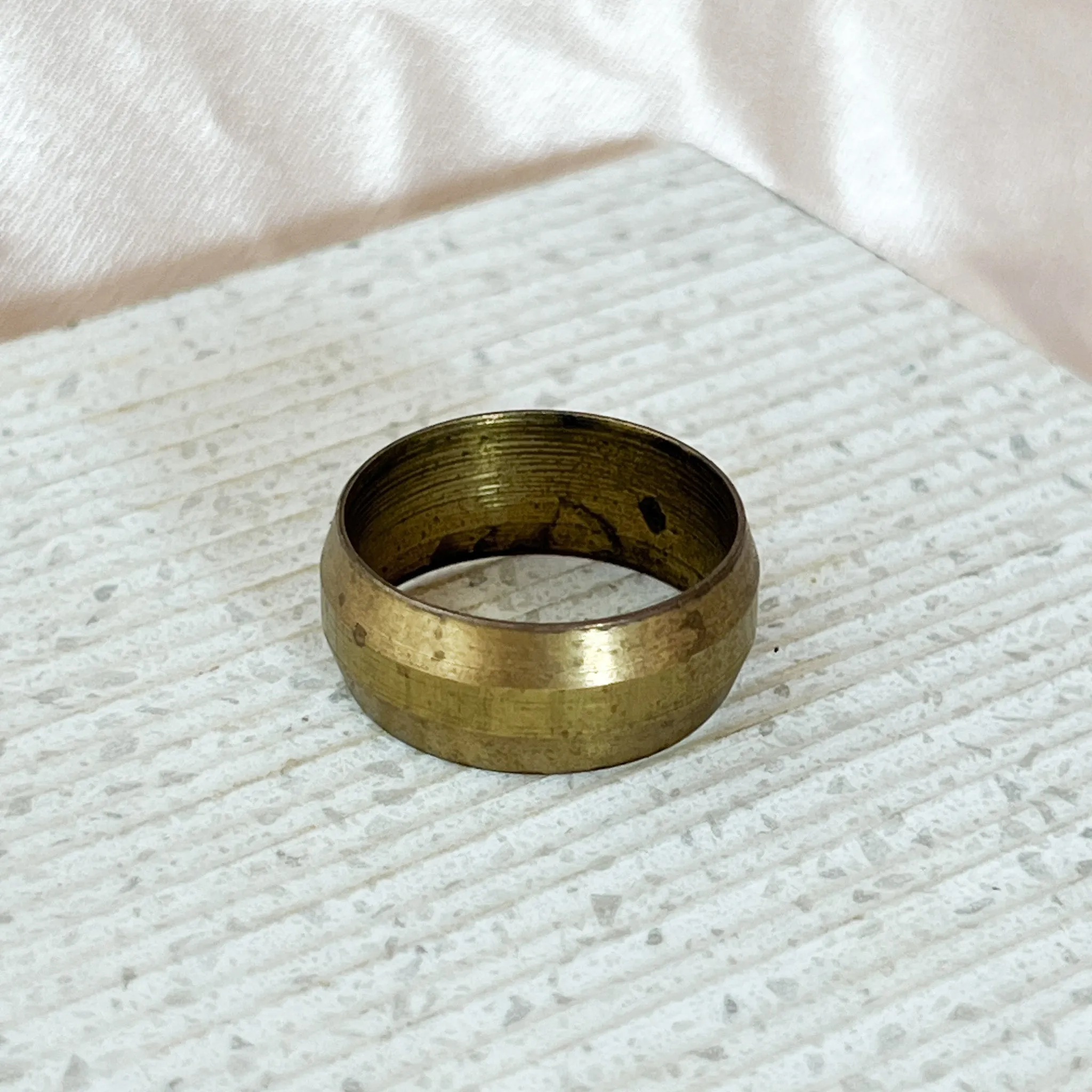 Vintage Brass Wedding Band