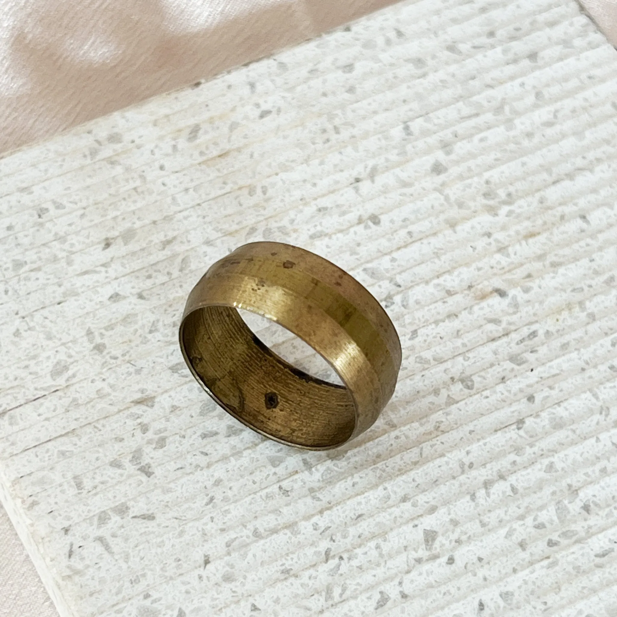 Vintage Brass Wedding Band
