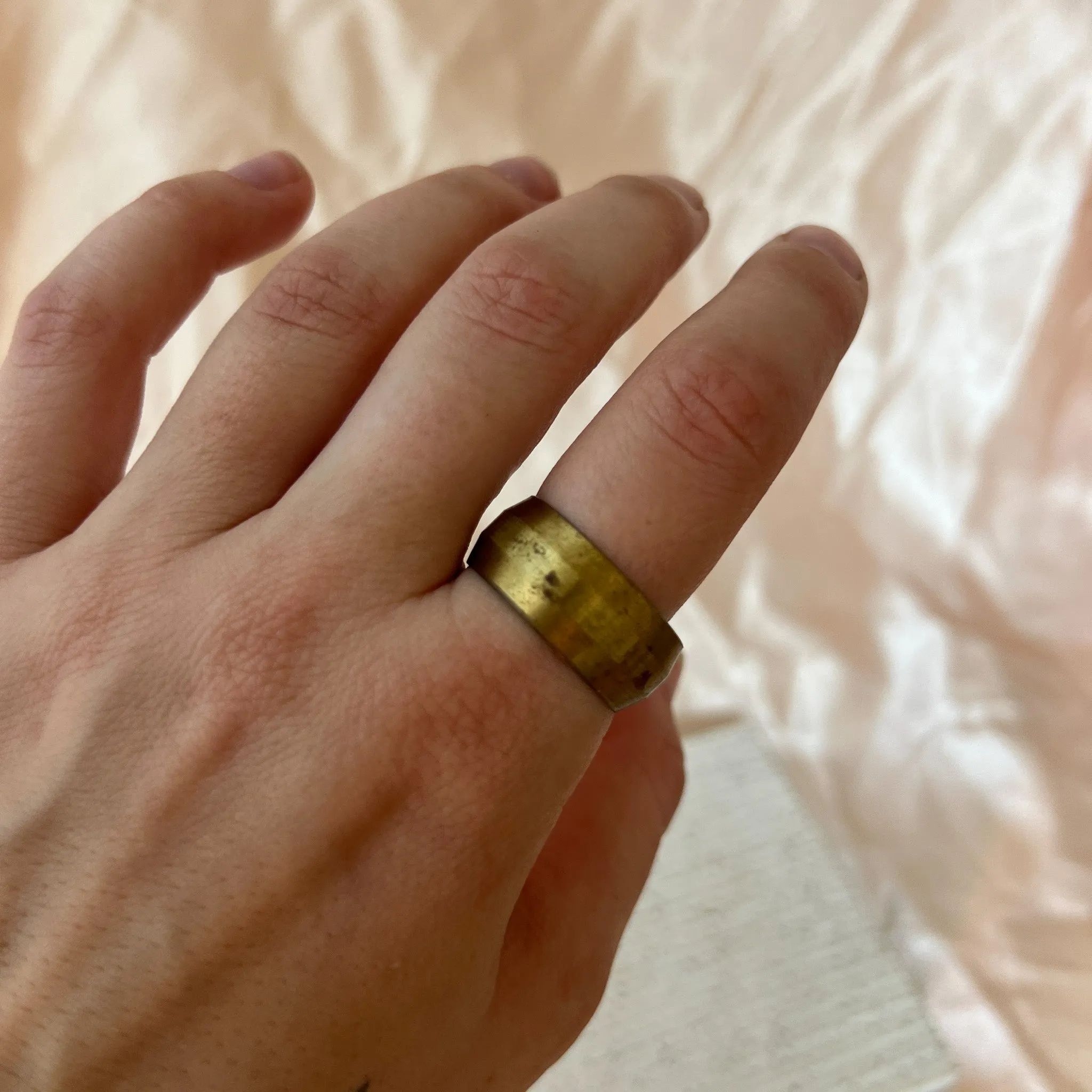 Vintage Brass Wedding Band