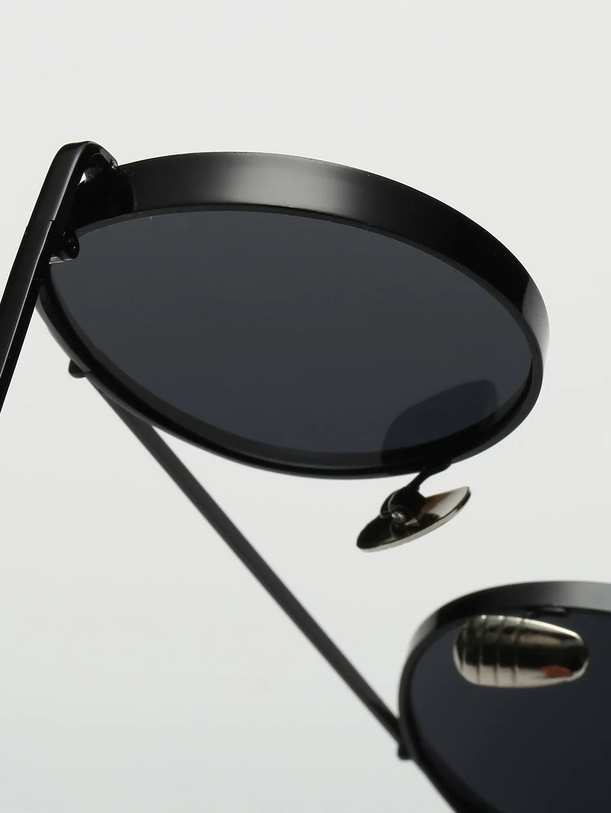 Vintage Chunky Frame Round Sunglasses