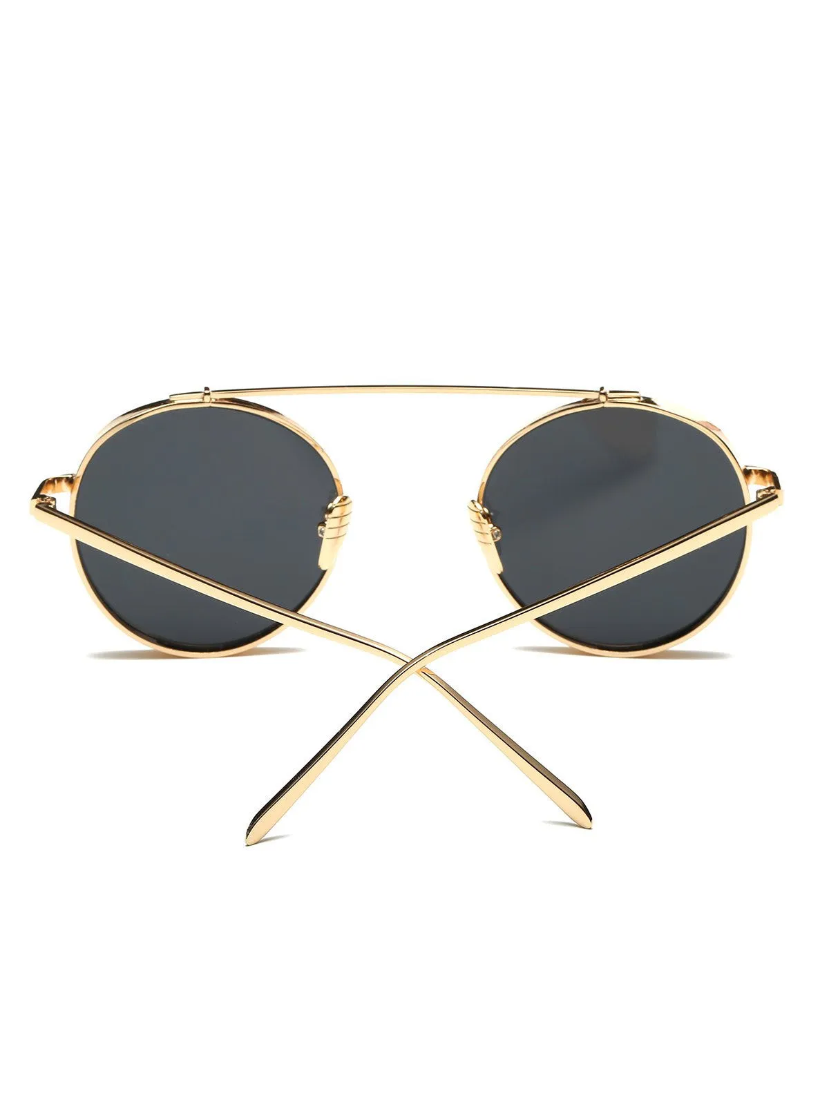 Vintage Chunky Frame Round Sunglasses