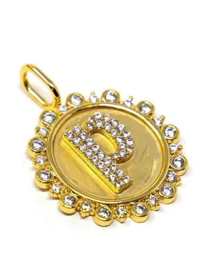 Vintage Coin Initial Charm