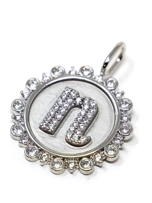Vintage Coin Initial Charm