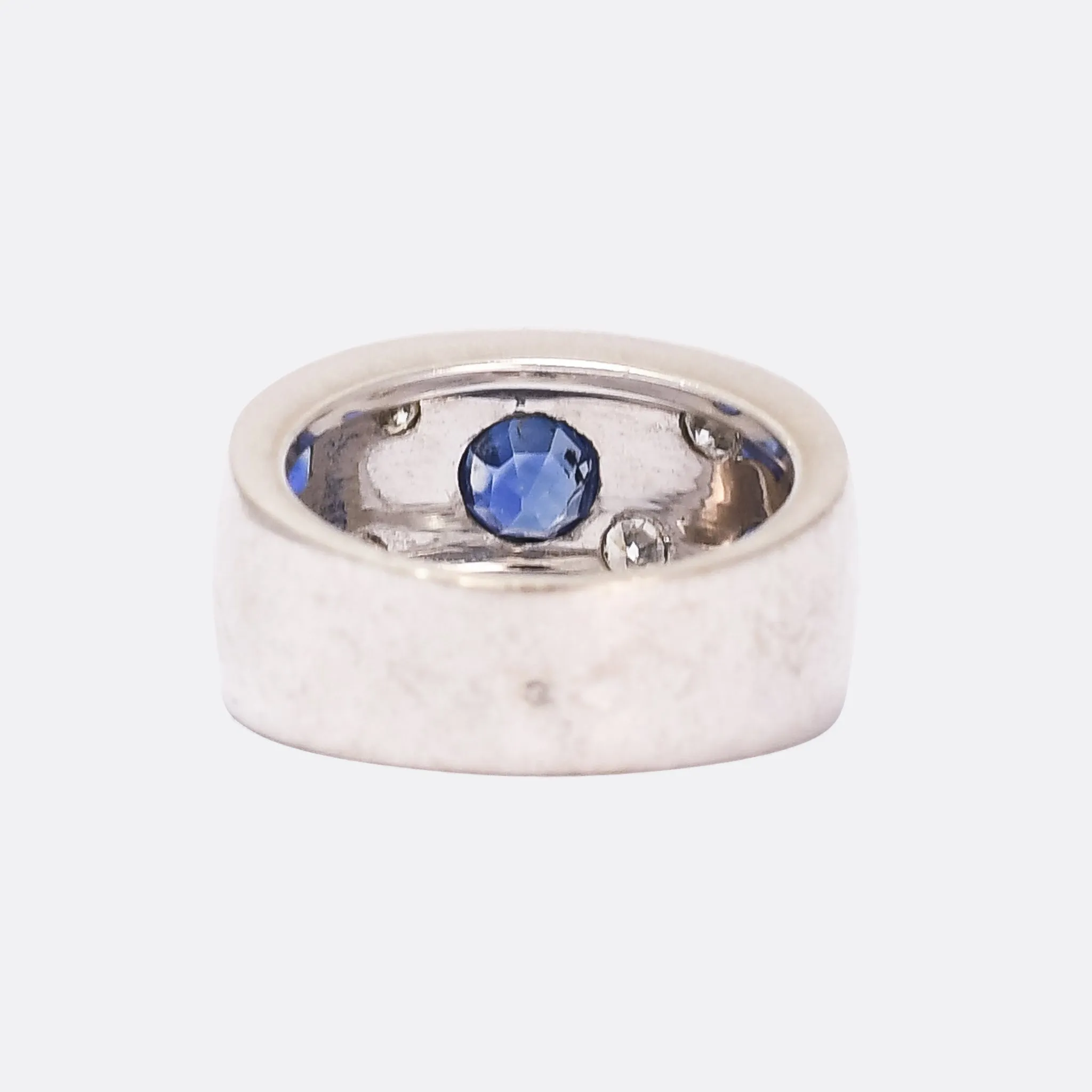 Vintage Diamond & Sapphire Studded Band