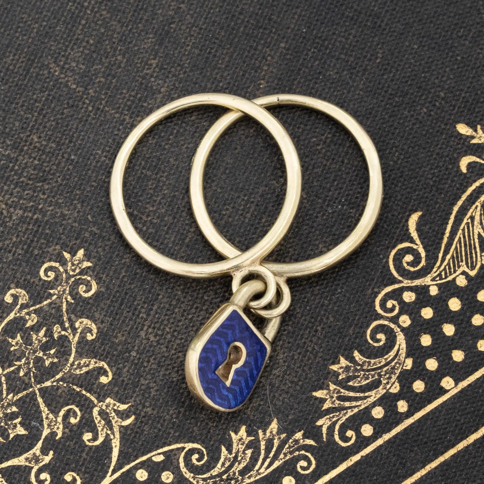 Vintage Enamel Padlock Band