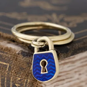 Vintage Enamel Padlock Band