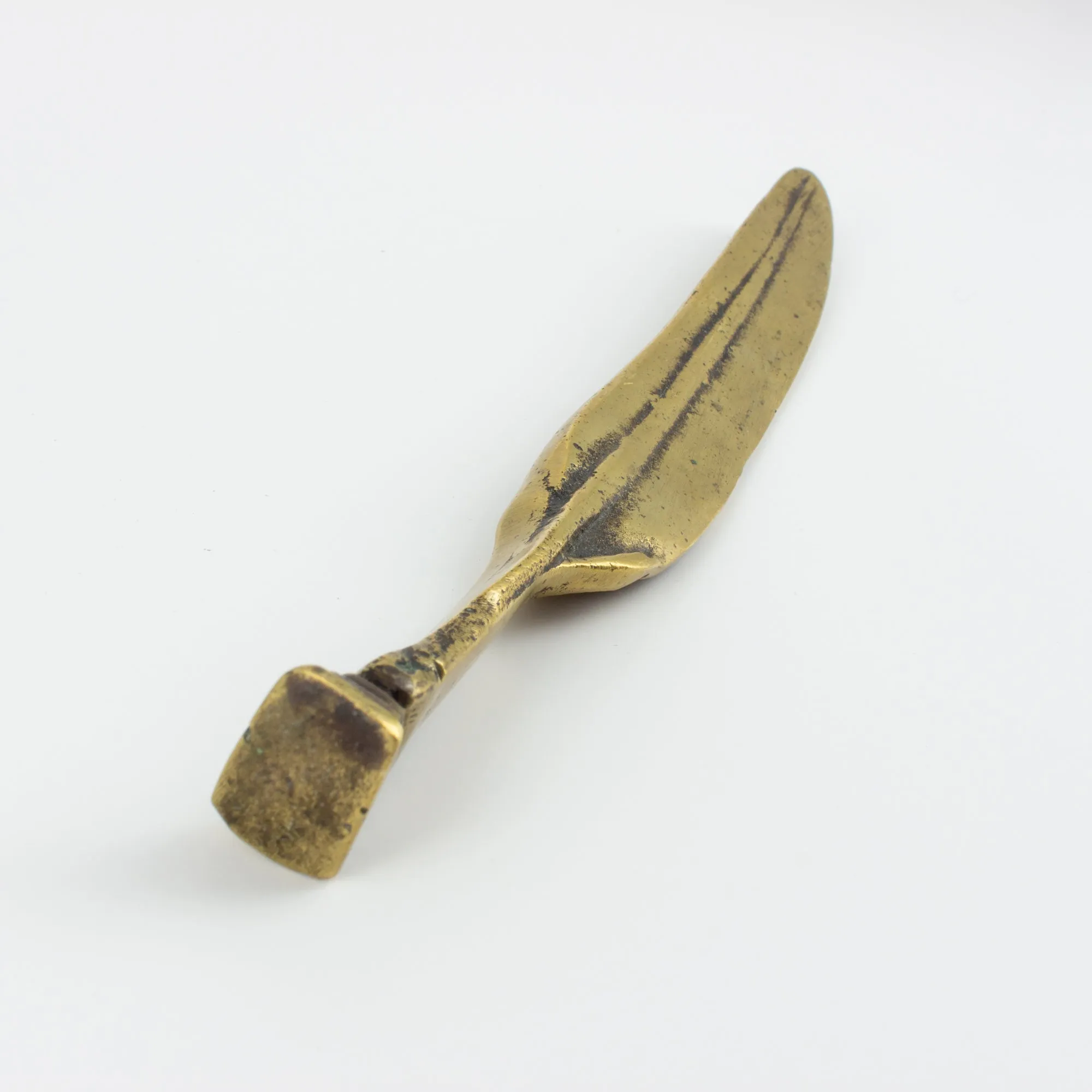 Vintage French Brass Feather & Claw Letter Opener