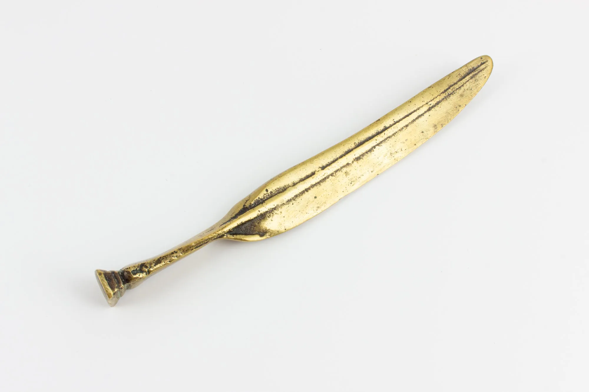 Vintage French Brass Feather & Claw Letter Opener