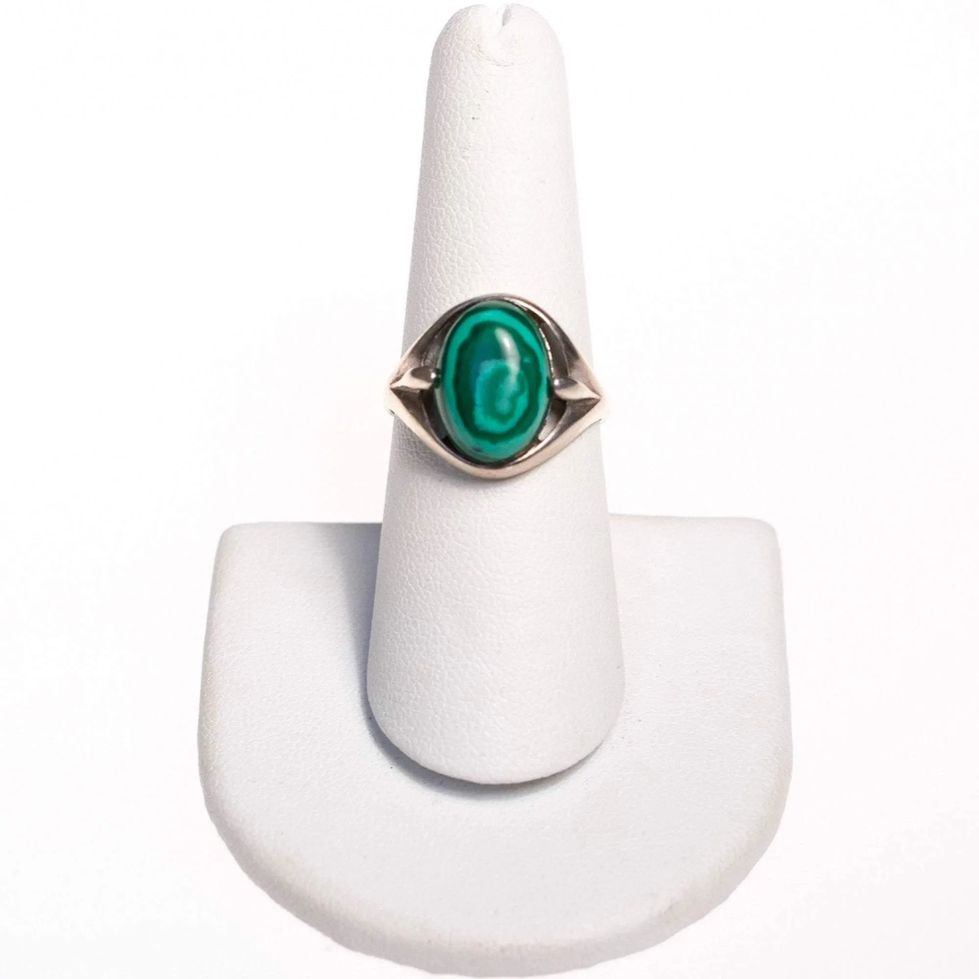 Vintage Malachite and Sterling Silver Ring