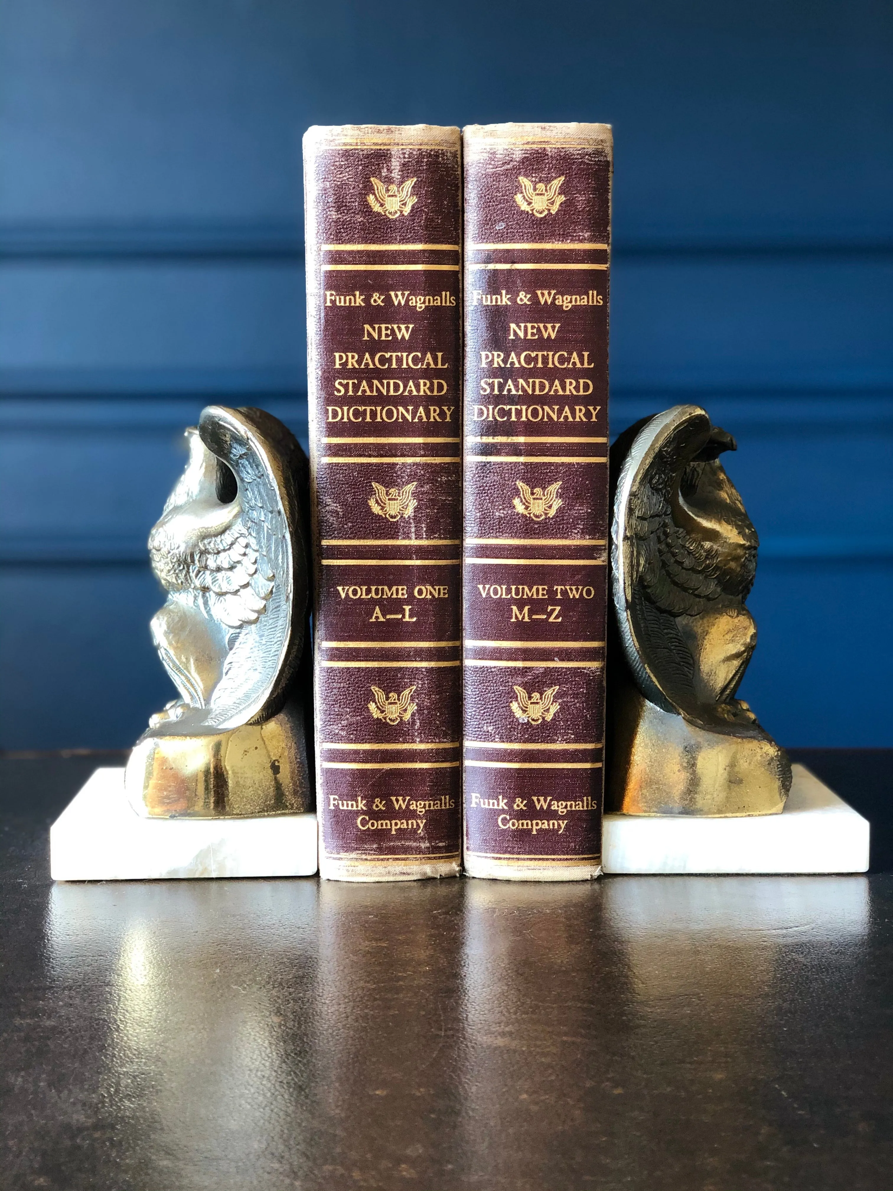 Vintage Metal Eagle Bookends