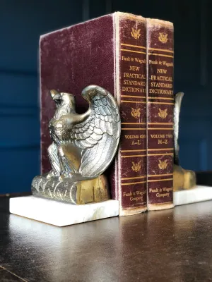 Vintage Metal Eagle Bookends